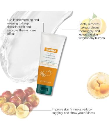 Gentle Facial Cleanser - Brightens Skin Tone Deep Cleans Dirt & Oil Hydrating Moisturizing Face Wash For Daily Use(2PCS) - Buy Online on GoSupps.com