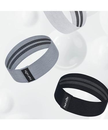 TheFitLife Resistance Exercise Bands for Women - Fabric Workout Bands for Booty Hip Glute Leg Thigh - Home Gym Fitness Loop Bands - Short Grey - Buy Online on GoSupps.com