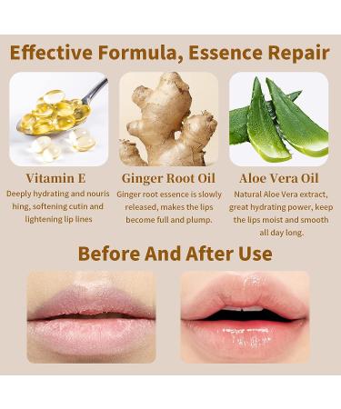 NewBang Natural Lip Maximizer Plumper Set - Day & Night Ginger Aloe Vera Serum - Lip Care for Fuller Plumping & Hydration - Reduce Fine Lines - 2pcs Set - Buy Online on GoSupps.com