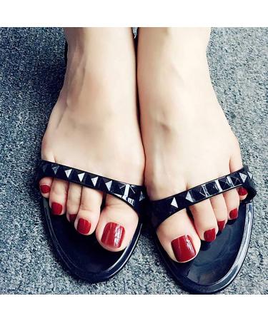 Brishow Artificial Foot Toenails - 24pcs Acrylic Stick-On Toenails for Women & Girls | International Shipping - Buy Online on GoSupps.com