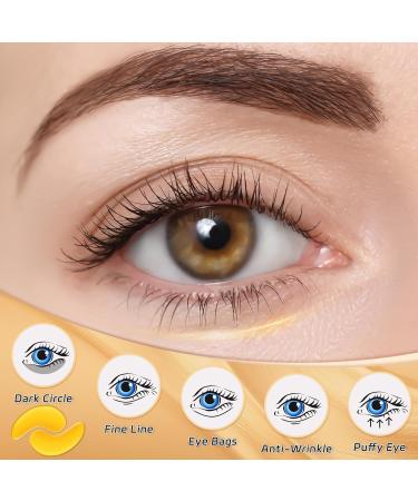 50 Pairs 24k Gold Under Eye Patches - Collagen Eye Masks for Dark Circles & Puffiness | Reduce Wrinkles & Revitalize Skin - Buy Online on GoSupps.com