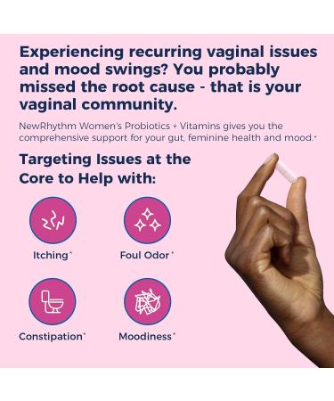 NewRhythm Women's Premium Bundle: Vaginal Health with P-5-P & Vitamin C + Menopause Relief with Botanicals 18 Strains 90 Capsules - Buy Online on GoSupps.com