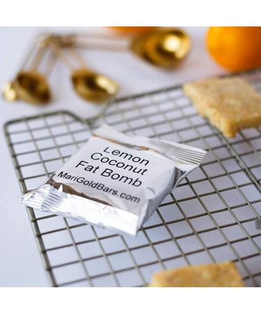 MariGold Keto Fat Bombs - Lemon Coconut Flavor - Low Carb, Collagen Rich, Grass-fed Ghee, Organic Cocoa Butter - Gluten-Free & Non-GMO - 3 Bags, 5 Servings Each - Buy Online on GoSupps.com