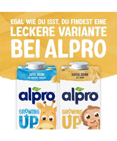 Alpro Children's Hair Drink - 100% Vegetable Naturally Lactose-Free Low-Sugar Protein Source with Calcium & Vitamins | 8 x 1L - International Shipping Available - Buy Online on GoSupps.com