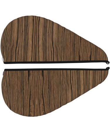 Wood Grain Coral Velvet Dry Hair Cap with Buttons - Anti Frizz for Curly Long & Thick Hair - International Shipping - Buy Online on GoSupps.com