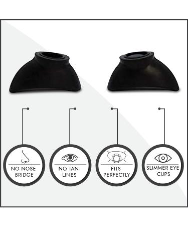 FDA Compliant Super Sunnies Slim Flex UV Eye Protection Tanning Goggles Eyeshields - Black - Buy Online on GoSupps.com