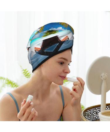 Maldives Holidays Soft Super Absorbent Dry Hair Cap for Women | Quick Dry Elastic Wrap for Long Thick Hair - Buy Online on GoSupps.com