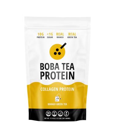 Mango Green Tea Flavored Collagen | 30 Servings | Grass-Fed Hydrolyzed Bovine Collagen Powder for Men and Women | Promotes Hair Nail Skin Bone and Joint Health | No Added Sugar