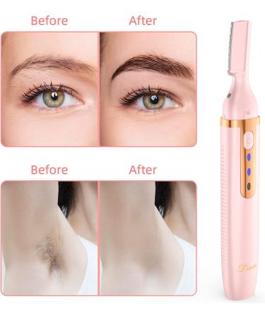 Pink Electric Eyebrow Trimmer & Hair Remover - Painless Cordless Razor for Face, Lips & Bikini - Buy Online on GoSupps.com
