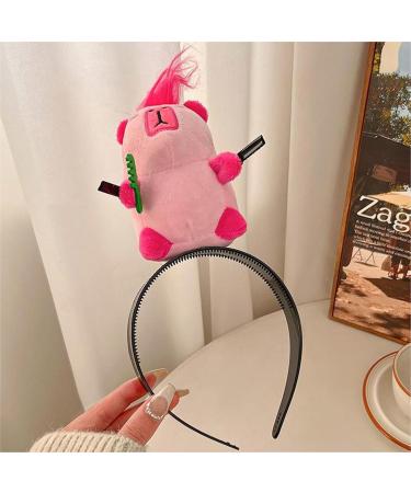 Animal Headbands for Girls Plush Capybara Spa Hairband - Cute Plush Hair Hoop Wide Headband Women Spa Makeup Headband for Washing Face Pink - Buy Online on GoSupps.com