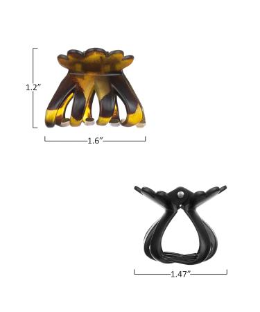 Expressions 12pc Medium Octopus Jaw Clip Set in Tortoise & Black - Professional Quality Hair Claw Clips Variety Pack for Everyday Styling - Women's Hair Accessories - Buy Online on GoSupps.com