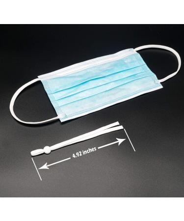 20 pcs Adjustable Elastic Bands with Silicone Buckle for DIY Handmade Masks (White) - Buy Online on GoSupps.com