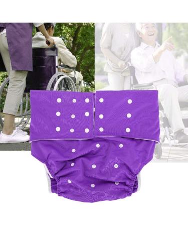 Adjustable Washable Adult Diaper Pants for Incontinence | Reusable Cloth Diapers | Purple Color - Buy Online on GoSupps.com