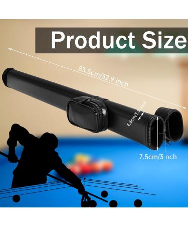 Zhanmai 3-Piece Billiard Cue Stick Case Hard Pool Stick Case for Men 32 x 2.8 x 1.9 Inches, Black - Buy Online on GoSupps.com