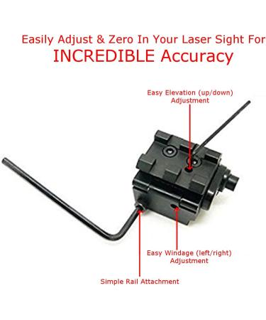 Tacticon Laser Sight | Red Dot for Rifle & Handgun | Weaver/Picatinny Rail | Tactical Sights for Airsoft | Laser Pointer Pistol Optic - Buy Online on GoSupps.com
