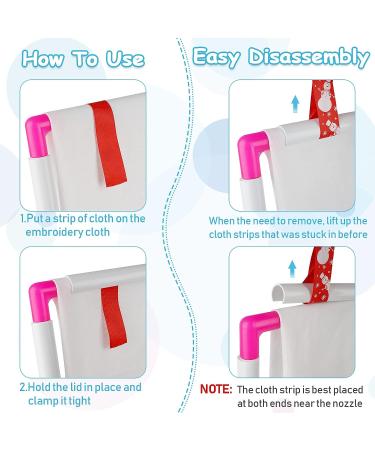 Lzttyee Universal Embroidery Clip Frame for Cross Stitch Hoop Sewing Stand - Tools for Quilting, Needlepoint, Silk-Painting - Buy Online on GoSupps.com