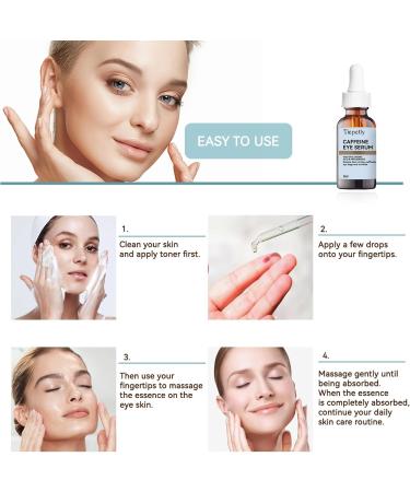 Caffeine Eye Serum Under Eye Cream for Dark Circles and Puffy Eyes with Hyaluronic Acid Niacinamide Moisturizing Anti-Wrinkle Skincare Serum for Men and Women Eye Treatment 30ml (eye serum) - Buy Online on GoSupps.com