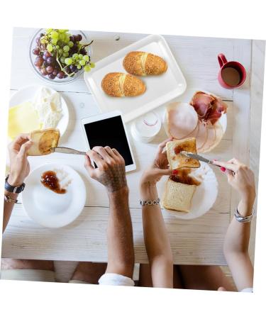 Alipis 1pc Tray Footstool Decor Feeding Serving Plate Appetizer Plates Cake Fruit Holder Food Tableware 38.5X28.5X2CM White - Buy Online on GoSupps.com