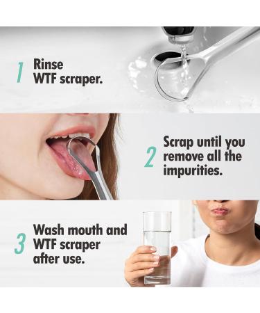 100% Stainless Steel Tongue Scraper | Wipe Tongue Fresh Oral Care | Pack of 2 Tongue Cleaners for Adults | Essential Oral Hygiene Tool - Buy Online on GoSupps.com
