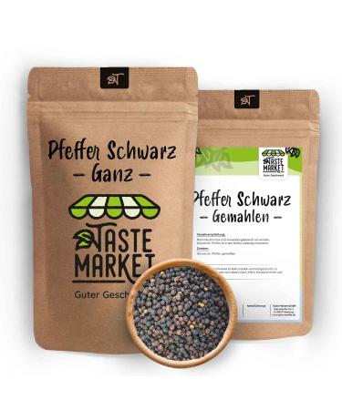 TASTE Guter Geschmack 2 x 1kg black pepper | whole peppercorns | black pepper | whole pepper mill | 2000g