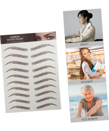 Abaodam 9 Sheets waterproof eyebrow stickers waterproof stickers Eyebrow Tool False Eyebrows Cosmetics 4d 1 count (Pack of 1) Brown - Buy Online on GoSupps.com