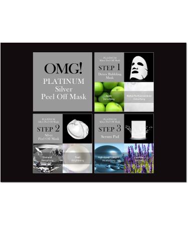 OMG Platinum Collection Green | 3-Step Intensive Treatment for Blackheads & Blemished Skin | Algae Apple & Lavender Extracts - Buy Online on GoSupps.com