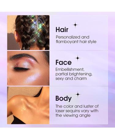 Liquid Chunky Shimmer Body Glitter Gel 4 Color Sequins Glitter Gel for Face Hair and Body Makeup  Long Lasting and Waterproof Liquid Sequins Glitter for Women and Girls.(01) L01 - Buy Online on GoSupps.com