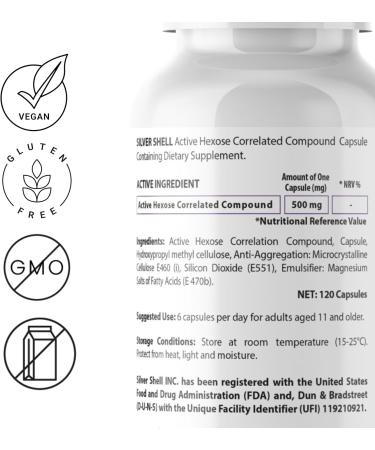 Active Hexose Correlated Compound Supplements 120 Vegan Caps 500mg Organic Shiitake Mushroom Extract Supplement Capsules for Immune Support & Natural Immune Booster Non-GMO & Gluten-Free - Buy Online on GoSupps.com