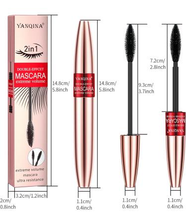Mascara Lengthening Waterproof Long Lasting Silky Lash Eyelashes Extension Non-Smudged Sweatproof Non-Caking Eye Make Up Lasts All Day Long - Buy Online on GoSupps.com