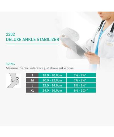 OPPO 2302 Adjustable Deluxe Ankle Stabilizer Strap | Extra-Firm Support for Ankle Sprains & Instability | Gray X-Large | International Shipping Available - Buy Online on GoSupps.com