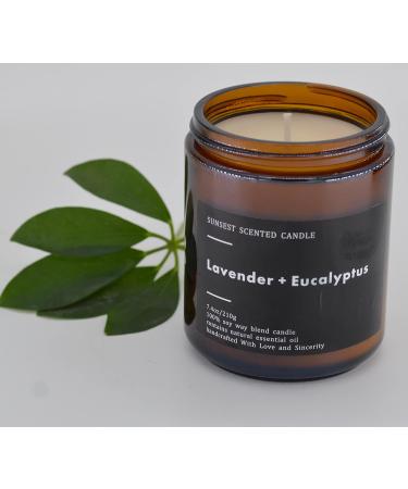 Buy Lavender & Eucalyptus Scented Candle - 100% Natural Soy Wax & Pure Essential Oils | International Shipping - Buy Online on GoSupps.com