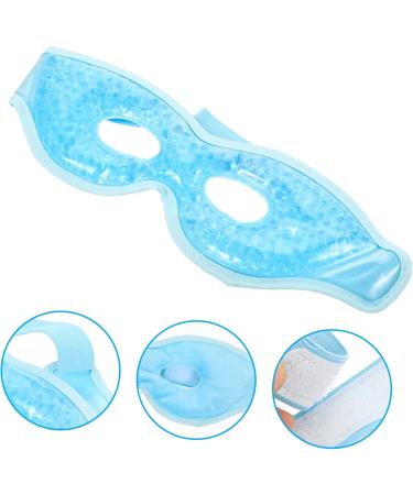 PLAFOPE Cool Gel Eye Mask Reusable Ice Compress For Eye Care Reduces Fatigue Swelling For Students Office Workers Comfortable Fit With Elastic Band 285x9x17cm Sky Blue - Buy Online on GoSupps.com