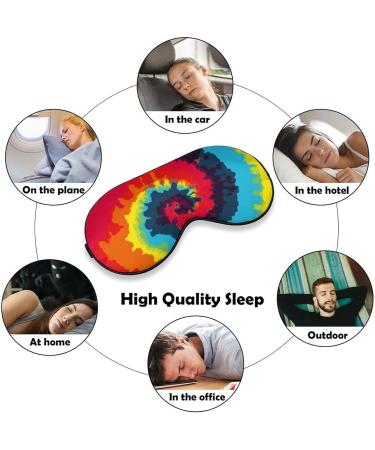 Adjustable Tie Dye Sleep Mask for Women | Comfortable Eye Shades Cover with Elastic Strap for Better Sleep - Buy Online on GoSupps.com