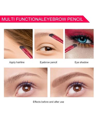 4 Pcs 4D Hair Stroke Brow Stamp Brush - Multi-Function Square Eyebrow Makeup Brush - Buy Online on GoSupps.com