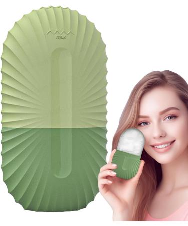 Shop Eis Facial Scooter - Reusable Cooling Silicone Ice Cube Roller for Glowing Skin | Durable Ice Mold & Massager - Green Shell Pattern - Buy Online on GoSupps.com