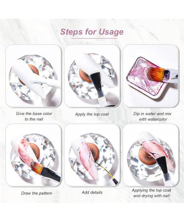 12 Colors Nail Art Watercolor Paint - Pearlescent Glitter Pigment for Stunning Nail Patterns - Buy Online on GoSupps.com