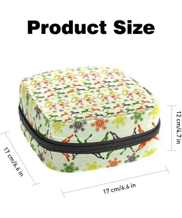 GIAPB Period Bag Sanitary Napkin Storage Pouch - Reindeer Design | Travel Makeup Bag - Color2362 - Buy Online on GoSupps.com