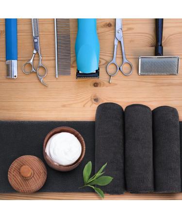 Orighty Black Salon Towel Pack of 12 - Super Soft Microfiber Hair Salon Towels - 16 x 27 Inches - Absorbent Towels for Salon, Gym, Spa, and Home - Buy Online on GoSupps.com