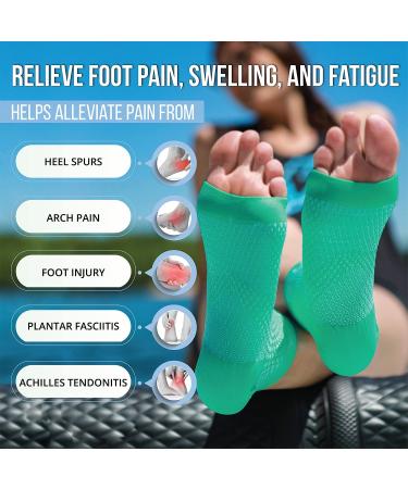 SB SOX Plantar Fasciitis Relief Socks - Compression Sleeves for Foot/Arch Pain Relief (Black, Medium) - 1 Pair for Women & Men - Buy Online on GoSupps.com