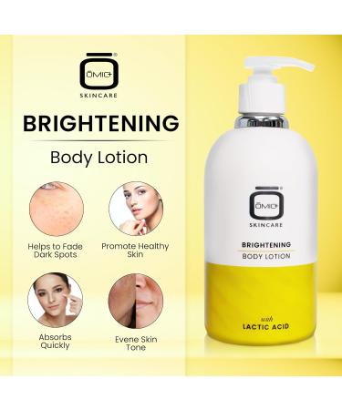 Omic Brightening Body Lotion 500 ml Formulated to fade dark spots lightening properties with Alpha Arbutin Complex - Buy Online on GoSupps.com