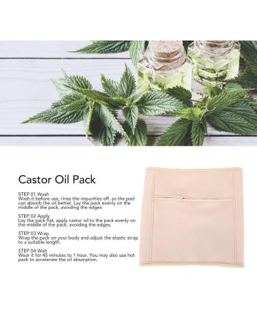 Organic Reusable Castor Oil Packs for Liver Detox - Adjustable & Leak-Proof Kit (Khaki) - Buy Online on GoSupps.com