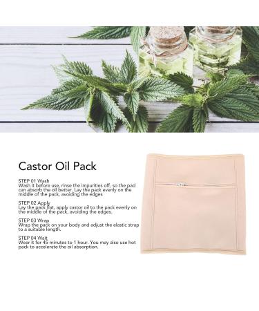 Castor Oil Pack | Adjustable Leak-Proof Wrap for Liver Detox Soft Khaki - Buy Online on GoSupps.com