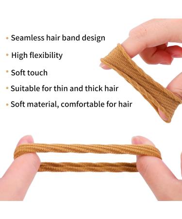 Elcoho 100 Seamless Cotton Hair Gums | Elastic Ponytail Holders for Women & Girls | No Fold Hair Accessories in Mixed Candy Colors - Buy Online on GoSupps.com