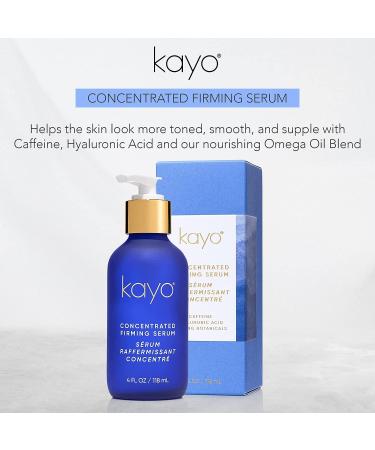 Kayo Concentrated Firming Serum 4 oz. | Hydrating and Firming Formula with Hyaluronic Acid, Caffeine, and Omega Oils | Tighten and Moisturize Skin for All-day Hydration - Buy Online on GoSupps.com