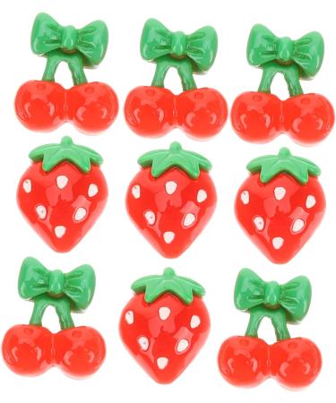 FRCOLOR 180 Pcs Nail Fruits Decoration Cute Lip Gloss Tool Nail Decoration Fruit Slices Cherry Fruit Flatback Lip Gloss Kit to Nail Art Charms Hair Red Resin Nail Supplies Strawberry 3d - Buy Online on GoSupps.com