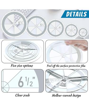 Circle Quilting Template Set - 5 Pcs Circles Quilt Ruler for Quilting - 5 Sizes - Buy Online on GoSupps.com