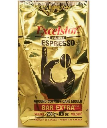 Excelsior Espresso Medium Ground Coffee 250 gr Bar Extra - Pack of 2 - Buy Online on GoSupps.com