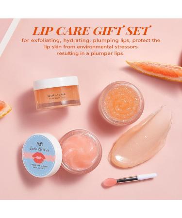 ANAiRUi Lip Scrub and Mask Set Grapefruit Overnight Lip Mask & Sugar Lip Exfoliator Scrub Collagen Lip Balm and Moisturizer for smooth soft and plump lips - Buy Online on GoSupps.com