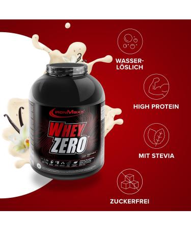 Buy Ironmaxx Whey Zero Protein Powder - Sugar-Free Vanilla 2.27kg | Water-Soluble Whey Isolate | Best Flavors Available - Buy Online on GoSupps.com