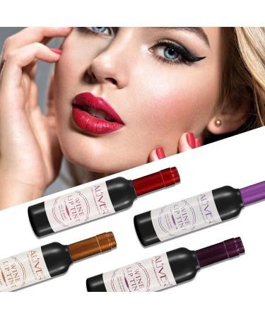 ALIVER Wine Lip Tint Set - 6 Waterproof Long Lasting Stains, Non-Stick Cup Gloss, Light Color - Buy Online on GoSupps.com